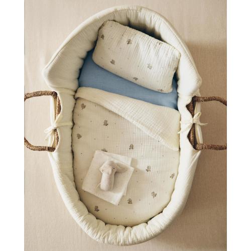 MINI CRIB MUSLIN ELEPHANT SHEET SET | Zara Home United States of America
