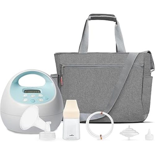 Spectra Baby S1 Plus Premier Rechargeable Breast Pump with Grey Tote Premium Accessory Kit - 28 mm