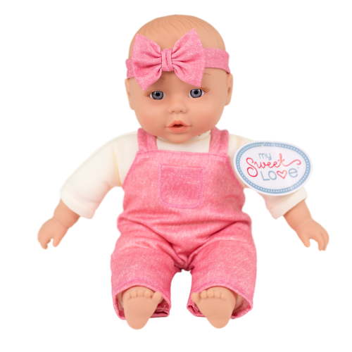 My Sweet Love 12-inch Soft Baby Doll with Rose Pink Outfit, Removable Clothing for Children Ages 2