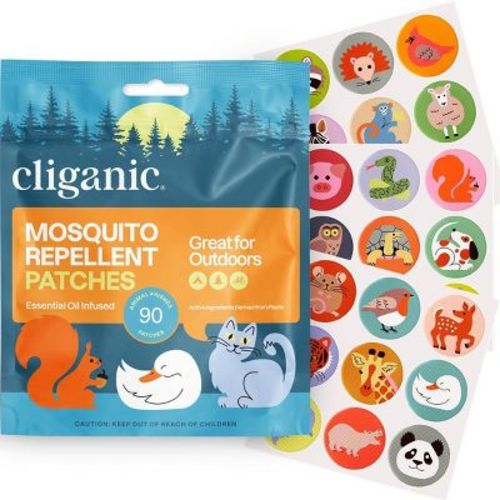 Cliganic Repellent Patches, Kids Animals, 90ct