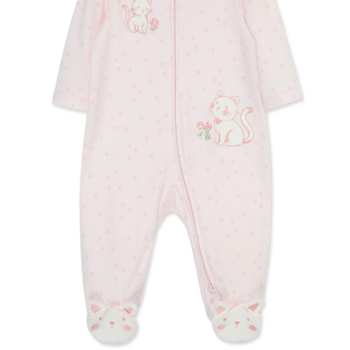 Sweet Kitties 2-Way-Zip Footed One-Piece
