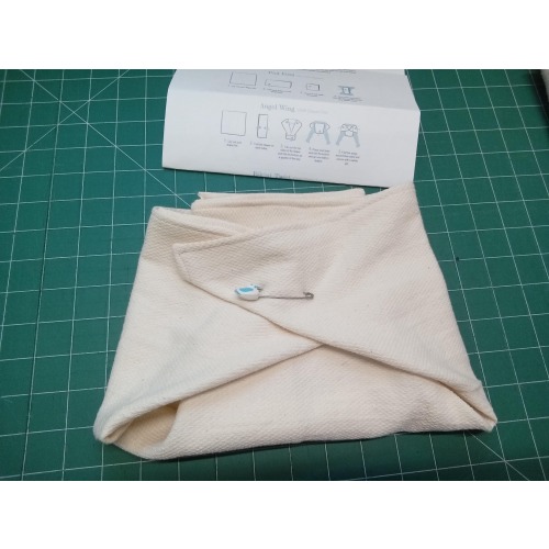 Organic Cotton Birdseye Flat Fold Diaper: Unbleached, Undyed (27x27 inches) - Handmade