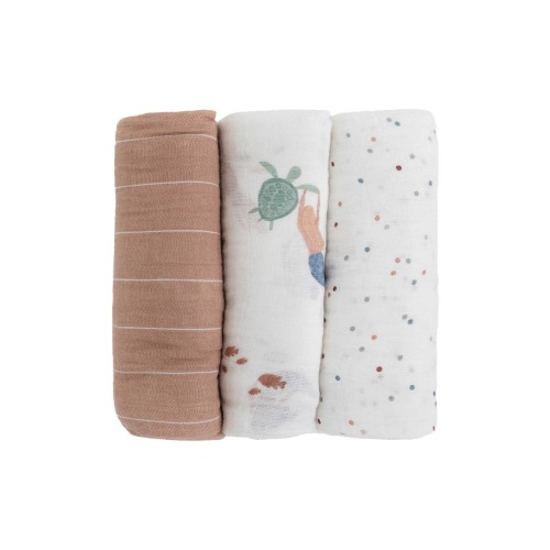 3-Pack Cotton Muslin Swaddle Blankets