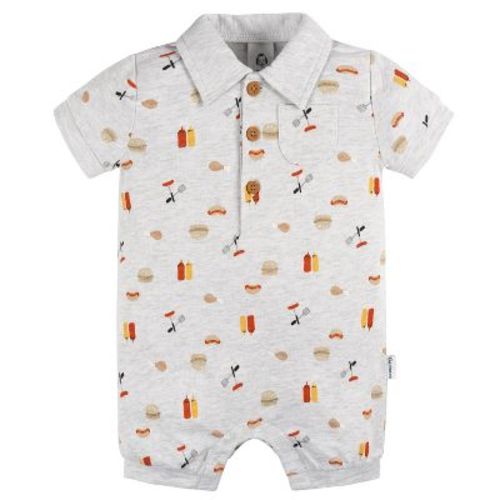 Gerber Baby & Toddler Boys' Collared Romper - Barbeque - 3-6 Months