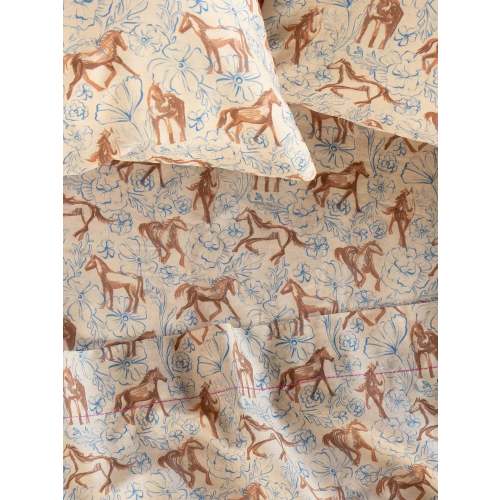 Sooo Soft Cotton Sheet Set - Wild Painted Horses – Natural Life