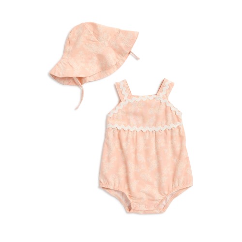 Nicole Miller Ric Rac Bubble Romper & Sunhat Set (Women) | Nordstromrack