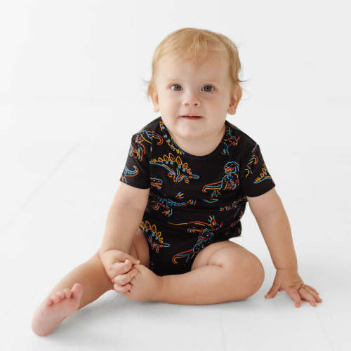 Glow-A-Saurus Short Sleeve Snuggle Bug Bodysuit