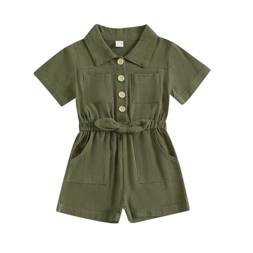 Summer Toddler Girl Jumpsuit Shorts Little Girl Overalls Clothes Baby Jean Romper Jumpsuit One Piece Outfit