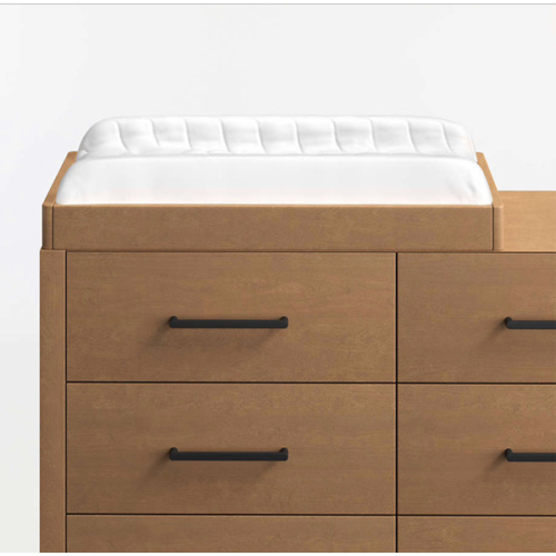 Ever Simple Flax Brown Wood Baby Changing Table Topper