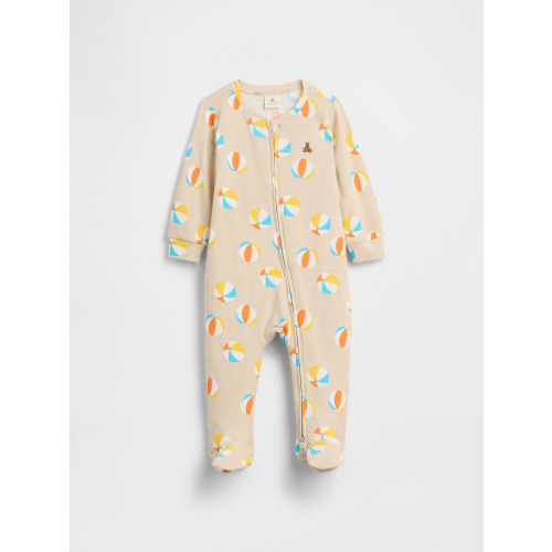 Baby Print Two-Way Zip One-Piece