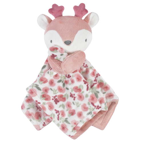 Modern Moments by Gerber Baby & Toddler Girl or Boy Gender Neutral Plush Security Blanket, Pink Deer