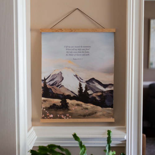 Psalm 121 | Mountain Hanging Canvas | TDGC – The Daily Grace Co.