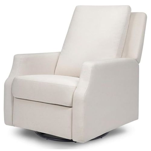 Namesake Crewe Nursery Glider Recliner w/ 360° Swivel, Performance Cream | GREENGUARD Certified Glider Rocking Chair for Nursery & Living Room - Manual Recline & Swivel Glide