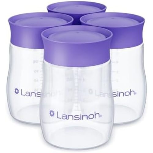 Lansinoh Breastmilk Storage Bottles, 5 Ounces, 4 Pack