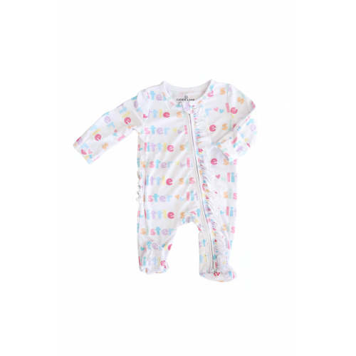 Little Sister Ruffle Zipper Footie