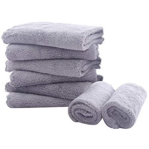 8 Pack Burp Cloths for Baby - 20" by 10" Ultra Absorbent Burping Cloth, Hand Washcloths, Newborn Towel - Milk Spit Up Rags - Burpy Bib for Unisex, Boy, Girl - Burp Cloths Set (Grey)