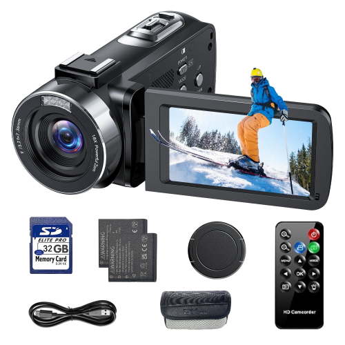 Campark 4K Camcorder 42MP Photo 30FPS Video Camera: Recording Action Equipment for Vlogging YouTube