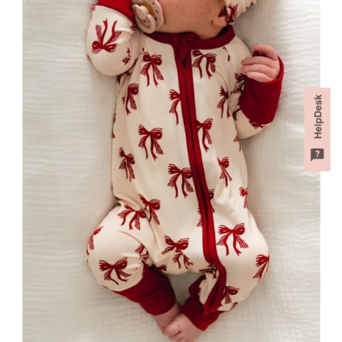 Infant Romper in Classic Bows