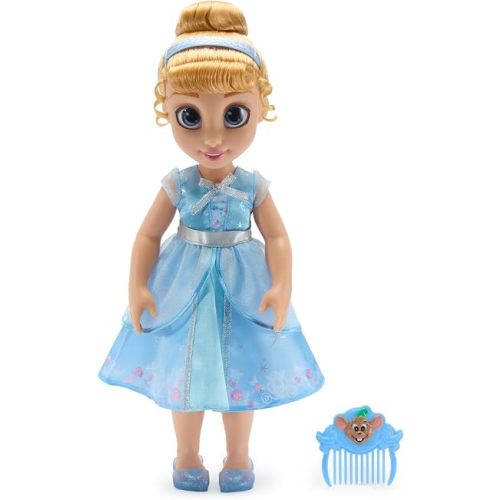 Disney Store Official Cinderella Once Upon a Story Doll - 16 Inch Disney Princess Toys Featuring Reflective Eyes with 3D Pupil and Iris, Detailed Costume, Hair Comb & Shoes - Comes in Display Box