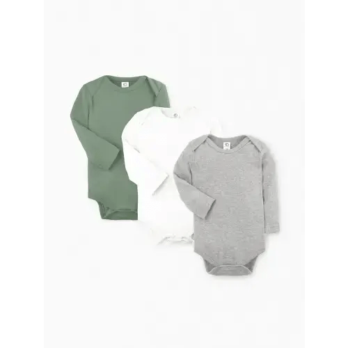 3-Pack Long Sleeve Bodysuit Bundle
