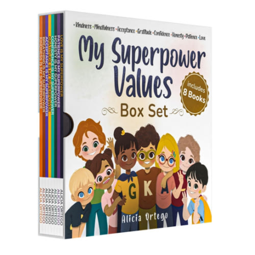 My Superpower Values 8 Book Box Set (Books 1-8: Kindness, Mindfulness, Acceptance, Gratitude, Confidence, Honesty, Patience, and Love) (My Superpower Books)