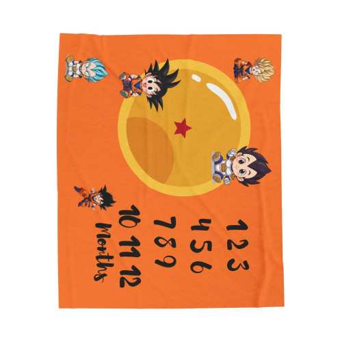 Dragon Ball Z Plush Blanket: Cozy Anime Throw for Kids Room, Milestone blanket, Nursery Decor