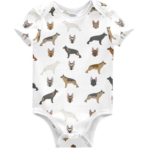 vvfelixl Dachshund Dog Baby Clothes for Boy Girl,Baby One-Piece Bodysuit for 0-24 Months,Short Sleeve