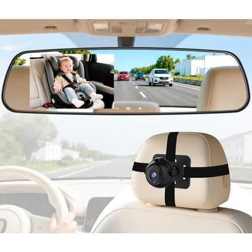HD 1080P Baby Car Mirror Camera: Dash-Free No Separate External Monitor