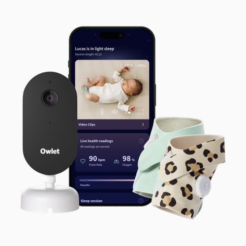 Owlet Dream Duo (Gen 3) Smart Baby Monitoring Bundle with Accessory - Wild Child + Mint