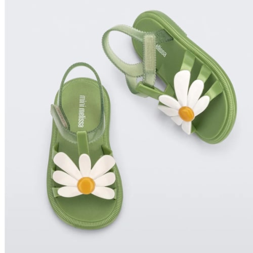 Hip Bloom Sandal in Green for Babies | Mini Melissa Shoes US