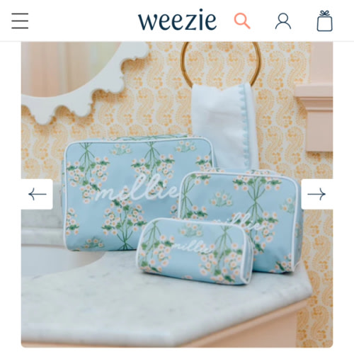 Patterned Toiletry Bag Trio (3 pieces) | Weezie Towels