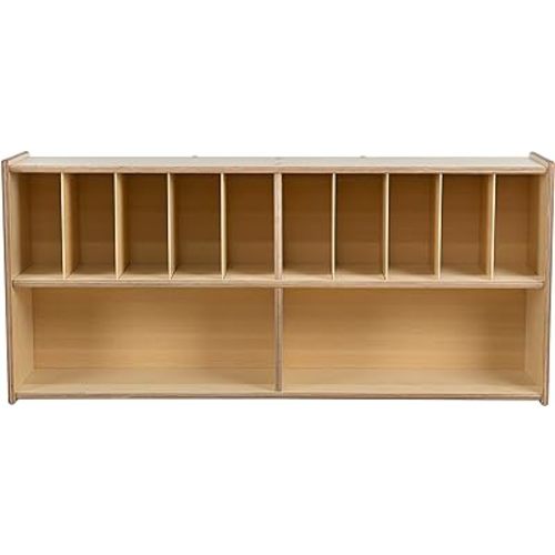 Diaper Storage Organizer, 100% Birch Plywood Wall Mount Diaper Caddy for Nursery, Daycare, Schools