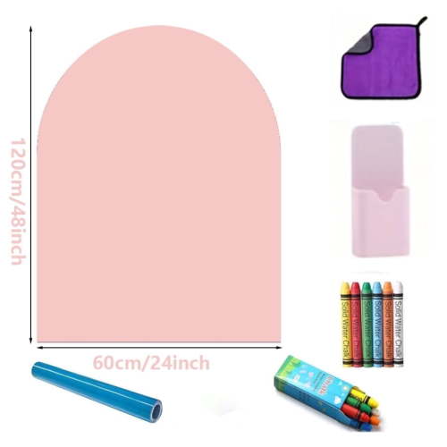 2025 New Magnetic Wall Decal Arch Set for wall , Upgraded Self-Adhesive Magnetic Chalkboard Wall Decal,chalkboard,lightpink 24*48inch
