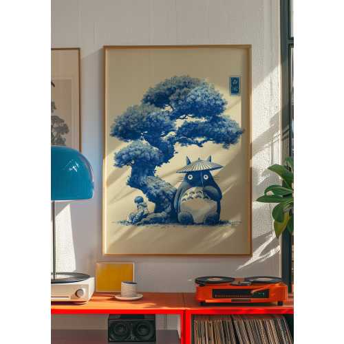 Studio Ghibli Art Print | Totoro Bonsai Tree Poster | Hayao Miyazaki Decor | Howl’s Moving Castle, Kiki, Ghibli Gift | Japanese Gallery Wall