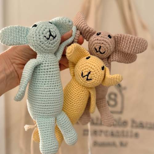 Organic Cotton Crocheted Bunny Doll