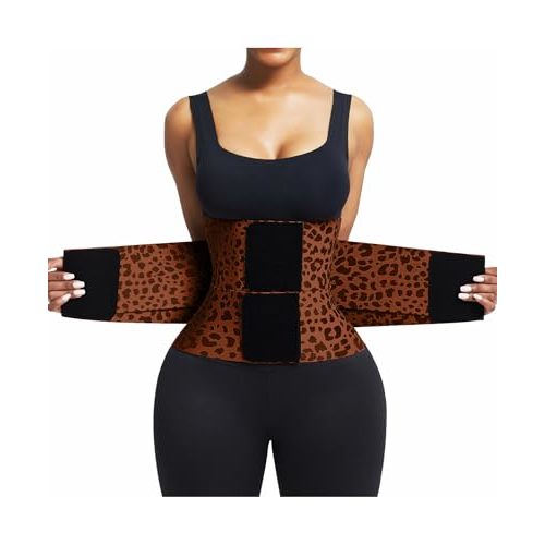 FeelinGirl Waist Trainer Belt Waist Cincher Trimmer Ab Belt Tummy Control Body Shaper with Triple Wrap Women and Men