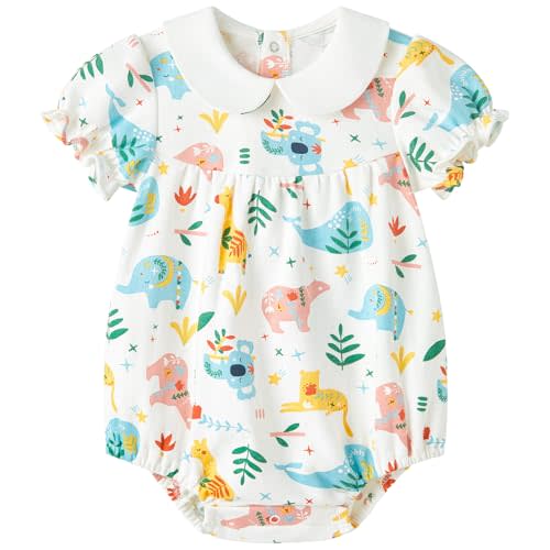 pureborn Baby Girls Boys Bodysuit Super Soft Cotton Romper 0-24 Months