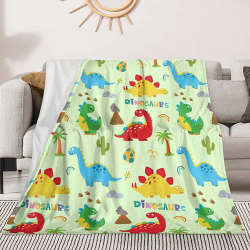 Fleece Blanket Throw Flannel Fleece Throw Blanket Soft Dinosaur Blanket for Boys