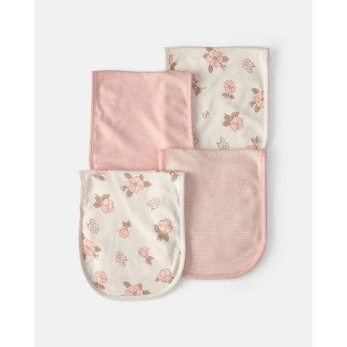 Baby Girl 4-Pack Floral Burp Cloths | Carter's