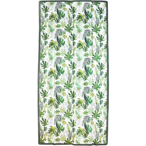 Little Unicorn 5'x10' XL Outdoor Family Picnic & Beach Blanket | Durable & Water-Resistant Fabric | Compact Fold & Easily Wipes Clean | Zipper Pocket (Tropical Leaf)