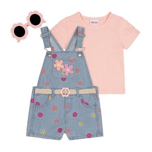 Baby & Toddler Little Lass 2-Piece Shortalls & Tee Set