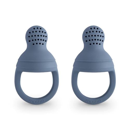 mushie Silicone Baby Fresh Fruit & Food Feeder Pacifier | 6 Months+ (Tradewinds)