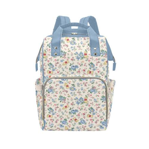 Floral Pooh Backpack - Disney Floral Pooh Baby Diaper Bag - Disney Trip Backpack