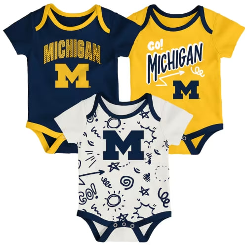 3-Pack Michigan Onesies