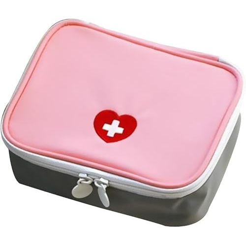 Pink Portable First Aid Kit, Mini Outdoor First Aid Kit Bag, Travel Portable Medicine Organizer Emergency Kit First Aid Kits, Mini Emergency Medical Bag Office, Travel, Camping, Sports, School