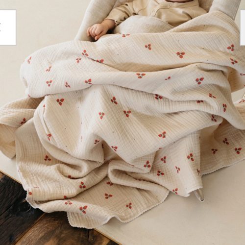 Organic Baby Blanket Strawberry Fields – Sacred Bundle