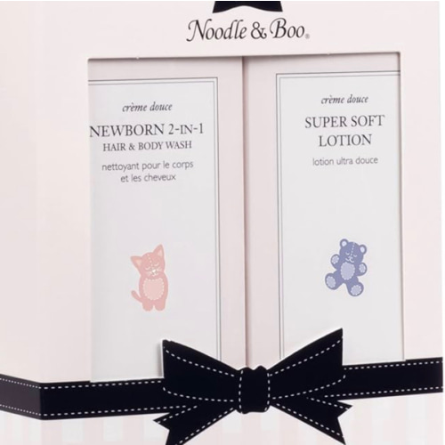 Noodle & Boo Bundle of Joy Newborn Baby Gift Set ; Newborn 2-in-1 Hair & Body Wash, Super Soft Baby Lotion