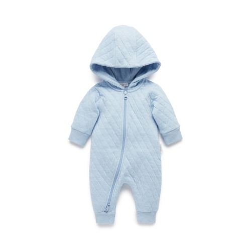 Quilted Hooded Coverall Onsie, Newborn
Not available in Pale Blue Melange