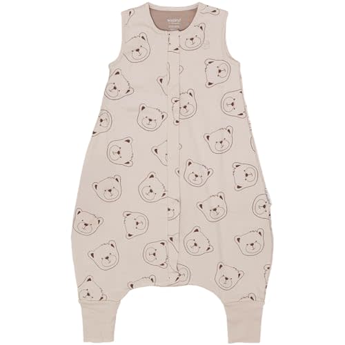 Woolino 4 Season Baby Sleep Bag with Feet Opening, Australian Merino Wool and Organic Cotton, Toddler Sleeping Bag, 18-36mo, Teddy Bear