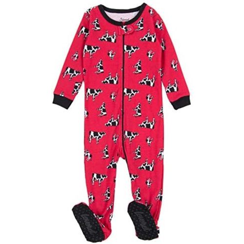 Leveret Kids Pajamas Baby Boys Girls Footed Pajamas Sleeper 100% Cotton Plaids (Size 6-12 Months-5 Toddler)